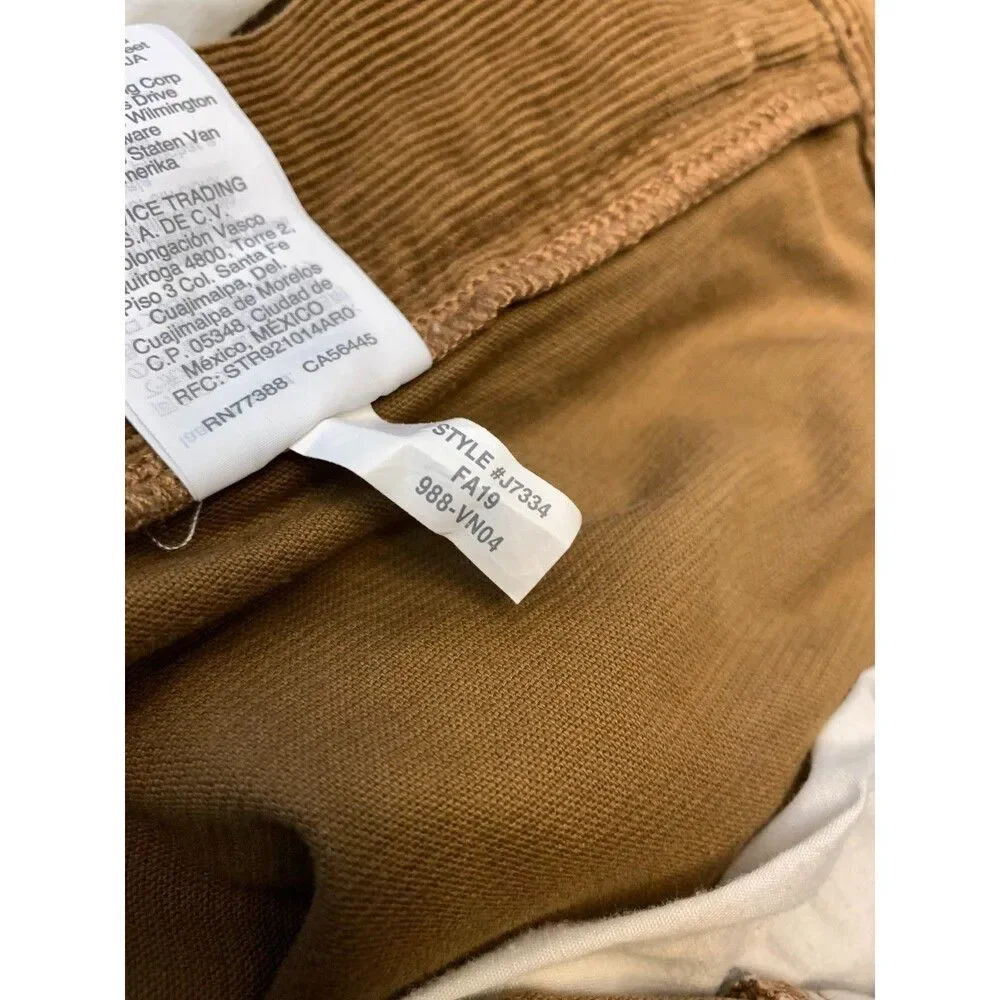 J Crew Pants Mens 35x32 Slim Fit Flex Corduroy Straight Leg Preppy Casual Chino